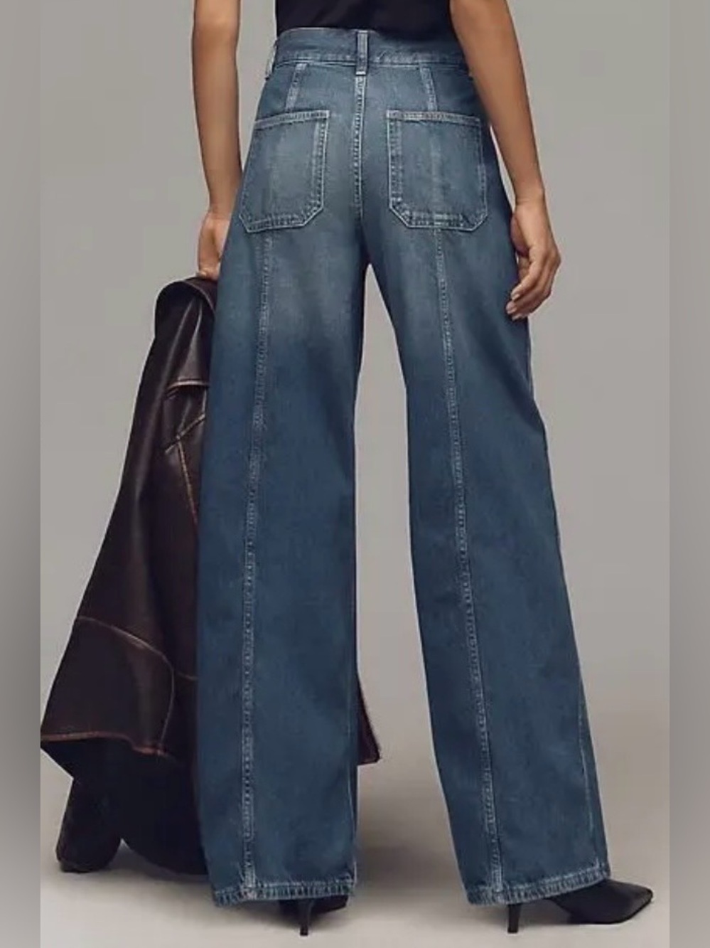 Pilcro Utility High-Rise Wide-Leg Jeans 29 - Picture 2 of 10